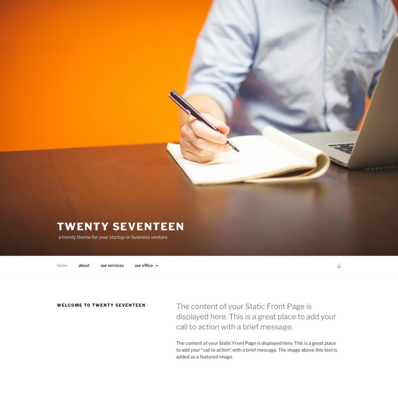 Wordpress education theme twenty seventeen