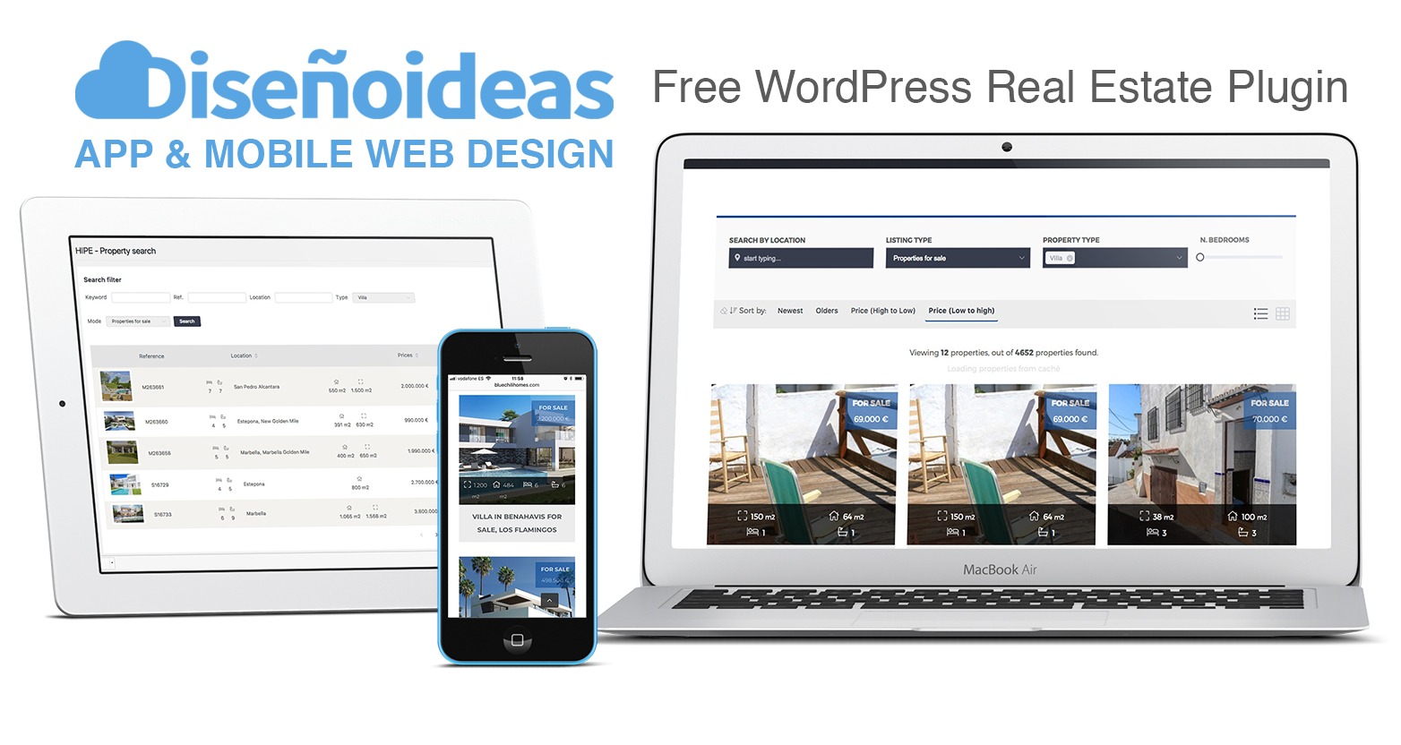 free wordpress real estate plugin milenio plus marbella