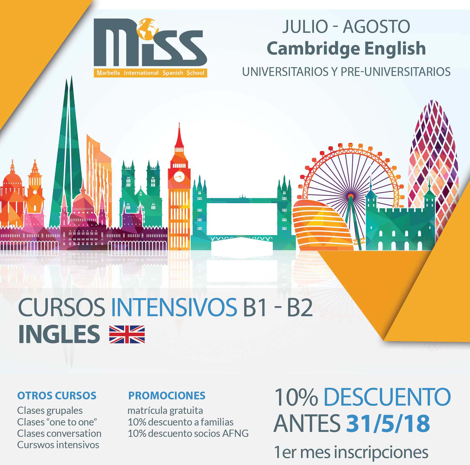 courses for english in marbella inernational spanish school