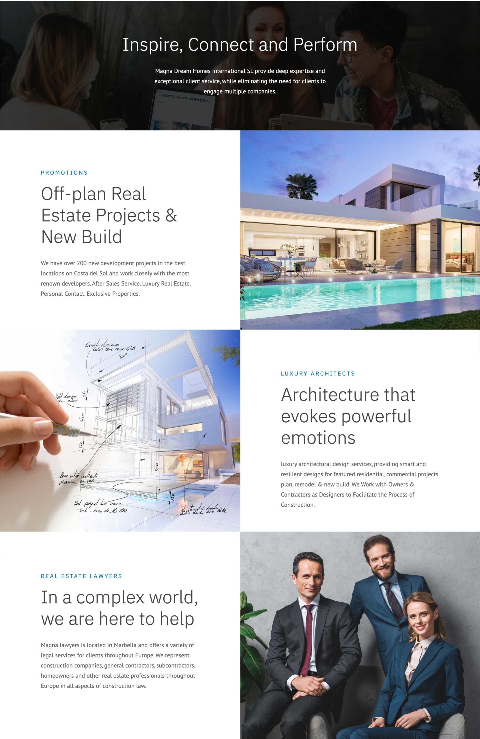 magna dream homes marbella wordpress website design with resales online plugin for wordpress